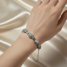 Load image into Gallery viewer, Natural Australians Opal Gemstones Bracelet, Sterling Silver