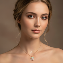 Load image into Gallery viewer, Vintage Style Natural Opal Jewellery Set, Sterling Silver