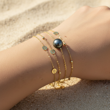 Load image into Gallery viewer, Tahitian Pearl Chain Bracelet, 18K Yellow Gold