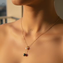 Load image into Gallery viewer, Tahitian and Akoya Pearl Necklace, 18K Yellow Gold