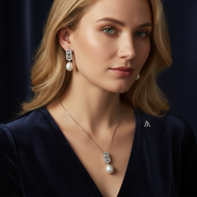 Load image into Gallery viewer, Freshwater Drop Pearl Set, Sterling Silver