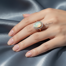 Load image into Gallery viewer, Vintage Style Natural Opal Jewellery Set, Sterling Silver