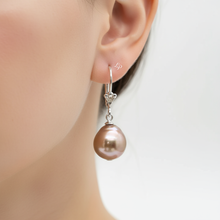 Load image into Gallery viewer, Edison Baroque Pearl Antique Hook Earrings, Sterling Silver