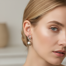 Load image into Gallery viewer, Edison Pearl Earrings, Sterling Silver