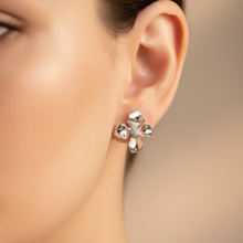 Load image into Gallery viewer, 3D Flower Stud Earrings, Sterling Silver