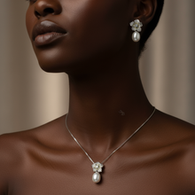 Load image into Gallery viewer, Freshwater Pearl Flower Jewellery Set, Sterling Silver