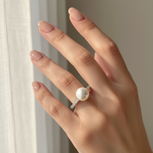 Load image into Gallery viewer, Round Freshwater Pearl Ring, Sterling Silver