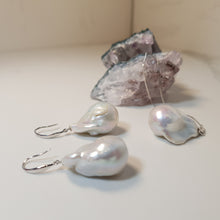 Load image into Gallery viewer, Extra large Baroque pearl set, sterling silver
