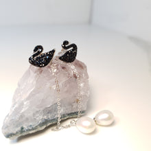 Load image into Gallery viewer, Freshwater Drop Pearl Earrings, sterling silver