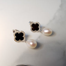 Load image into Gallery viewer, Freshwater drop culured pearl earrings, Sterling Silver