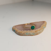 Load image into Gallery viewer, Round Created Opal Ring, Sterling Silver