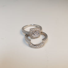 Load image into Gallery viewer, Stacked Engagement Ring, Sterling Silver