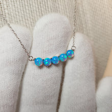 Load image into Gallery viewer, Multiple Created Opal Necklace, Sterling Silver