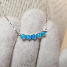 Load image into Gallery viewer, Multiple Created Opal Necklace, Sterling Silver