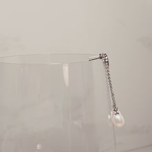 Load image into Gallery viewer, Freshwater Pearl Drop Earring, Sterling Silver