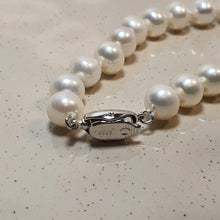 Load image into Gallery viewer, Semi-Round Freshwater Cultured Pearl Bracelet, Sterling Silver