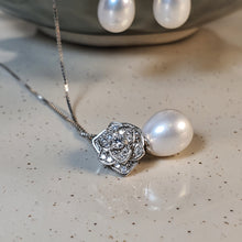 Load image into Gallery viewer, Freshwater Cultured Drop Pearl Set, Sterling Silver