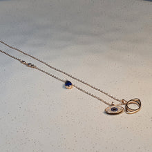 Load image into Gallery viewer, Evil Eye Pendant Necklace,
Sterling Silver