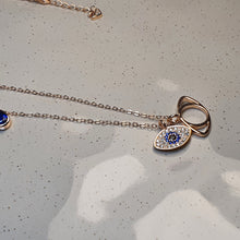 Load image into Gallery viewer, Evil Eye Pendant Necklace,
Sterling Silver