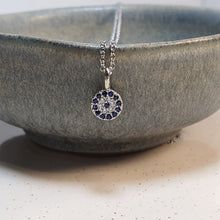 Load image into Gallery viewer, Evil Eye Necklace, Sterling Silver