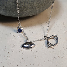 Load image into Gallery viewer, Evil Eye necklace, Sterling Silver