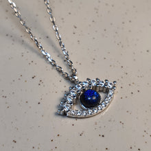 Load image into Gallery viewer, Icon Evil Eye Necklace, Sterling Silver