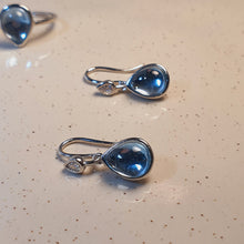 Load image into Gallery viewer, Natural Blue Topaz Set, Sterling Silver