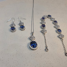 Load image into Gallery viewer, Natural Tanzanite Set, Sterling Silver