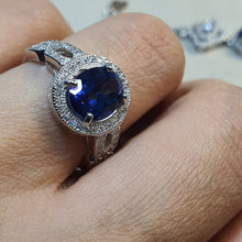 Load image into Gallery viewer, Natural Tanzanite Set, Sterling Silver