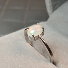 Load image into Gallery viewer, Natural Light Opal Ring, Sterling Silver