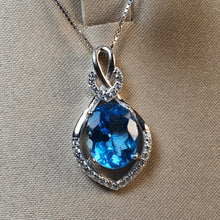 Load image into Gallery viewer, Natural Blue Topaz Gemstone Jewellery Set, Sterling Silver
