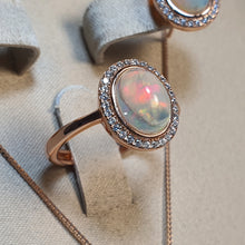 Load image into Gallery viewer, Vintage Style Natural Opal Jewellery Set, Sterling Silver