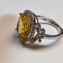 Load image into Gallery viewer, Vintage Style Citrine Gemstone Set, Sterling Silver