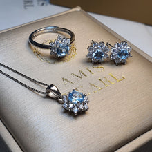Load image into Gallery viewer, Sky Blue Topaz Gemstone Jewellery Set, Sterling Silver