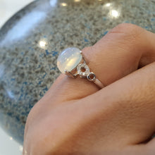 Load image into Gallery viewer, Natural Large Opal Ring, Sterling Silver