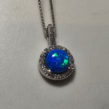 Load image into Gallery viewer, Opal Pendant & Chain, Sterling Silver