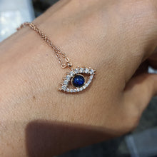 Load image into Gallery viewer, Icon Evil Eye Necklace, Sterling Silver