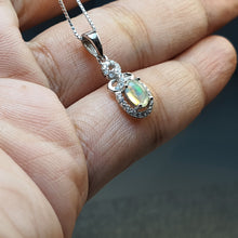 Load image into Gallery viewer, Natural Opal Gemstones Pendant, Sterling Silver