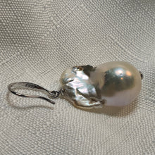 Load image into Gallery viewer, XL Baroque Freshwater Pearl Earrings, Sterling Silver