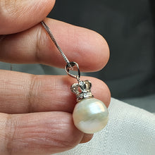 Load image into Gallery viewer, Crown Edison Baroque Pearl Necklace, Sterling Silver