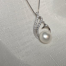 Load image into Gallery viewer, Swan & Freshwater Pearl Necklace, Sterling Silver