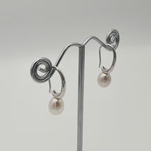Load image into Gallery viewer, Freshwater Drop Pearl Earrings, Sterling Silver