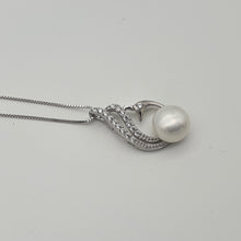 Load image into Gallery viewer, Swan & Freshwater Pearl Necklace, Sterling Silver