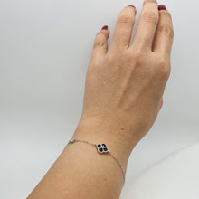 Load image into Gallery viewer, Small Clover Bracelet, silver jewellery