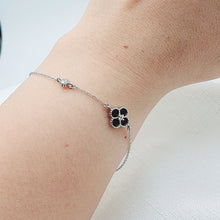 Load image into Gallery viewer, Black Clover Bracelet, silver jewellery