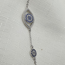 Load image into Gallery viewer, Evil Eye Double Icon Bracelet, Sterling Silver