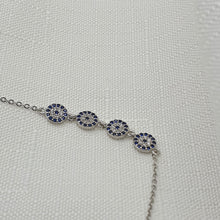 Load image into Gallery viewer, Evil eye Icon Bracelet, Sterling Silver