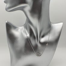 Load image into Gallery viewer, Large Evil Eye Necklace, Sterling Silver