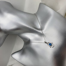 Load image into Gallery viewer, Hamsa Hand Round Opal Necklace, Sterling Silver