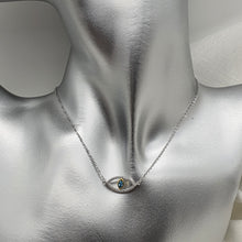 Load image into Gallery viewer, Evil Eye Necklace, Sterling Silver